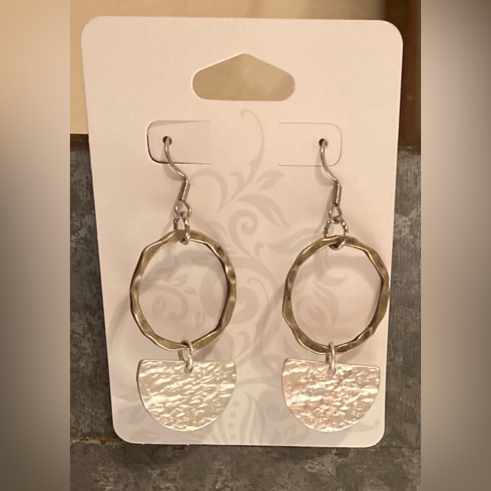 Silver Hoop Earrings (Handmade)